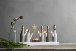 Adventsljusstake 'Krubba' - Vit