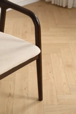 Karmstol 'Aspa' - Mörkbrun/Beige