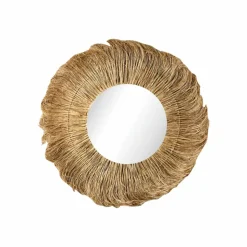 Spegel 'Stina' rund 70cm - Natur