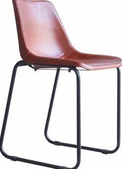 Stol Vintage - Läder/Järn