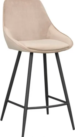 Barstol 'Sierra' - Beige/Sammet