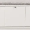 Bänk 'Confetti' 106x35cm - Vit/ Svart