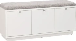 Bänk 'Confetti' 106x35cm - Vit/ Svart