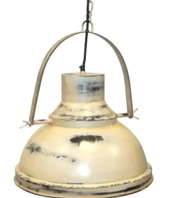 Factorylampa Vintage - Patinerad vit