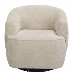 Fåtölj 'Dermot' Snurr - Ljusbeige