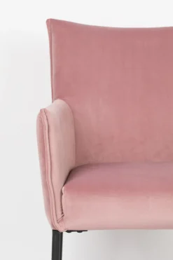 Fåtölj 'Dion' - Sammet/Rosa