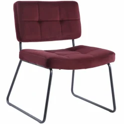 Fåtölj 'Kelly' - Burgundy/Sammet