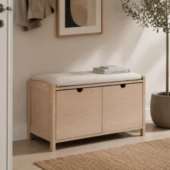 Hallbänk 'Mellby' - Vitpigmenterad