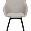 Karmstol 'Alison' - Beige/svart