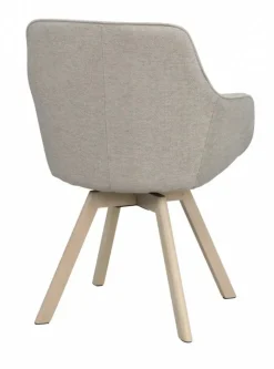 Karmstol 'Alison' - Beige/vitpigmenterade