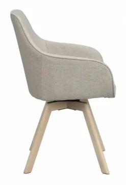 Karmstol 'Alison' - Beige/vitpigmenterade