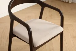 Karmstol 'Aspa' - Mörkbrun/Beige