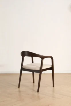 Karmstol 'Aspa' - Mörkbrun/Beige