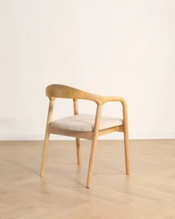 Karmstol 'Aspa' - Natur/beige