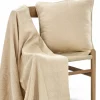 Kuddfodral 'Denisa Fishbone' 45x45cm - Beige/vit