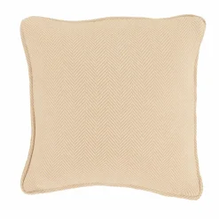 Kuddfodral 'Denisa Fishbone' 45x45cm - Beige/vit