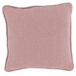 Kuddfodral 'Denisa Fishbone' 45x45cm - Röd/vit