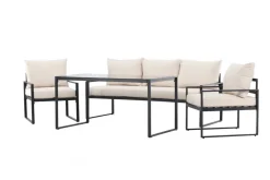 Loungeset 'Vico' - Svart