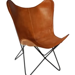 Loungestol Vintage - Läder/Järn