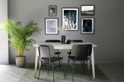 Matbord 'Filippa' 140x90cm - Vitpigmenterad