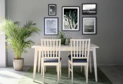Matbord 'Filippa' 140x90cm - Vitpigmenterad