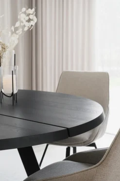 Matbord 'Fred' Runt 160cm - Svart