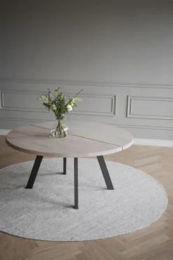Matbord 'Fred' Runt 160cm - Vitpigmenterad