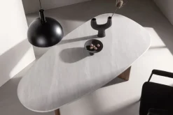 Matbord 'Grums' 180x90cm - Brun/Marmor