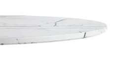 Matbord 'Lorca' Runt 80cm - Marmor/Vit