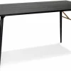 Matbord 'Lux' 160x90cm - Svart/Mässing