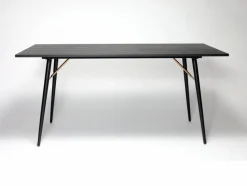 Matbord 'Lux' 160x90cm - Svart/Mässing