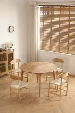 Matbord 'Saba' Ovalt/Runt 120-165x120 cm - Ek