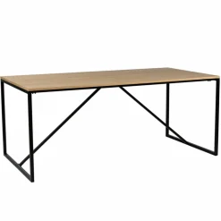 Matbord 'Vega' 180x90cm - Natur/Svart