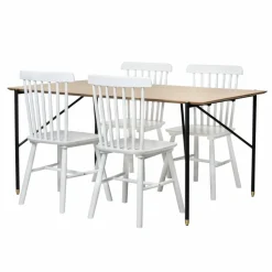 Matgrupp 'Hornstull Elsa' - 1 Bord & 4 Stolar