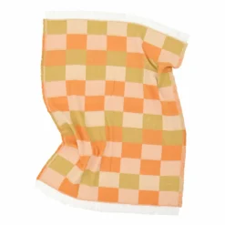 Pläd 'Audrey Check' 130x170cm - Beige/gul/orange