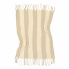 Pläd 'Beatriz Stripe' 130x170cm - Beige/vit