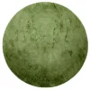 Rund matta 'Aranga Super Soft' - Oliv