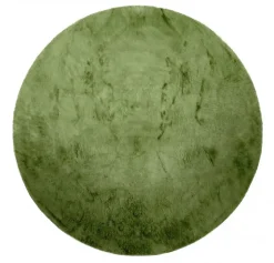 Rund matta 'Aranga Super Soft' - Oliv