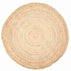 Rund matta 'Flätan' - Jute