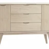 Sideboard 'Filippa' 122x85cm - Ek/Vitpigmenterad