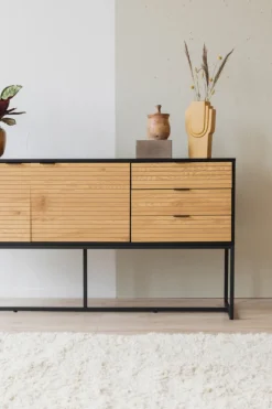 Sideboard 'Line' - Ek/Svart