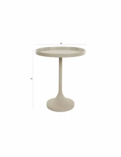 Sidobord 'Jason' Ø46 cm - Beige