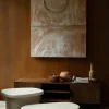 Sidobord 'Veda' 41cm- Beige