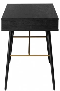Skrivbord 'Lux' - Svart/Mässing