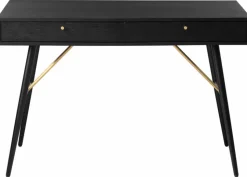 Skrivbord 'Lux' - Svart/Mässing