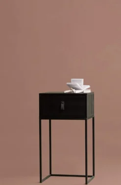 Sängbord 'Zola' låda - Svart