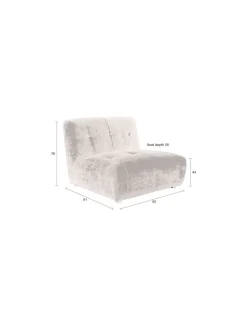Soffa 'Giada' 1-sits - Plommon