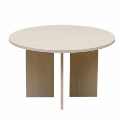 Soffbord 'Créme' Runt 75cm - Vitpigmenterad