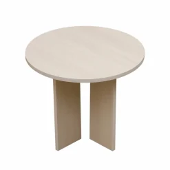Soffbord 'Créme' Runt 55 cm - Vitpigmenterad