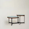 Soffbord 'Marble' 2 delar - Svart/Vit